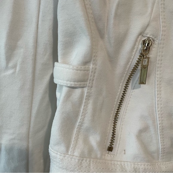 White House Black Market size 0 soft gold sip up jacket - Picture 2 of 8